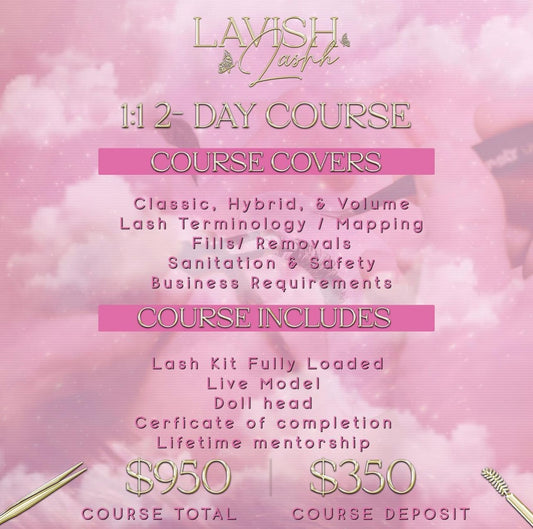1:1 2-Day beginner lash course